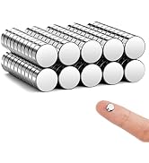 100 Pack 5×2mm Rare Earth Magnets for Crafts, Small Magnets, Round Magnets, Strong Neodymium Magn...