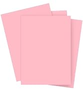 Pink Cardstock 8.5 x 11, Valentine's Day Colored Cardstock Paper, Printer Paper, 40 Sheets Pink C...