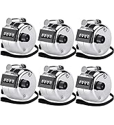 KTRIO Pack of 6 Handheld Tally Counter 4-Digit Number Count Clicker Counter, Hand Mechanical Coun...