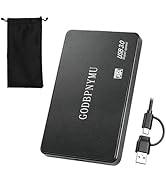 GODBPNYMU 500GB External Hard Drive, Portable External Hard Drive, USB 3.0/USB-C Portable Hard Dr...