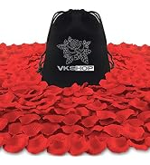 VKshop 4500 Pack Red Rose Petals,Artificial Roses Flower Petals for Romantic Night,Valentine's Da...