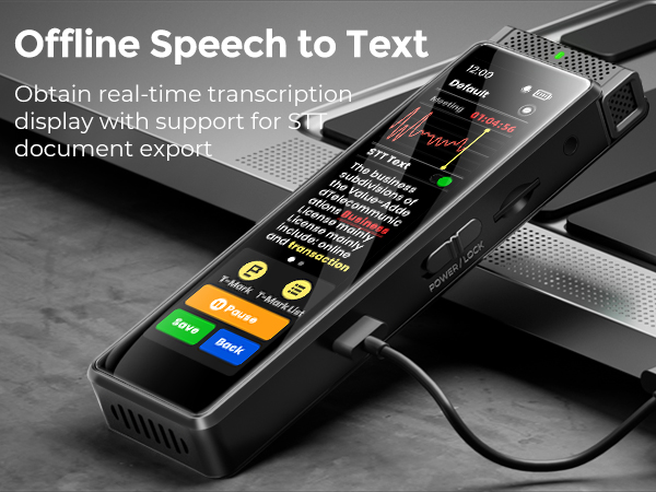 audio recorder intelligent speech-to-text function