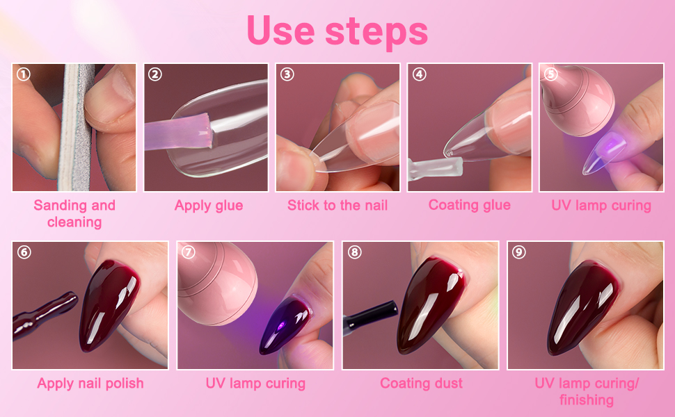 AORAEM LED Nail Lamp, 3W LED Nail Portable Manicure Dryer