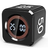 Pomodoro Timer Cube Visual Productivity Flip Timer for Kids Classroom Desk, 5/10/25/50min& Custom...