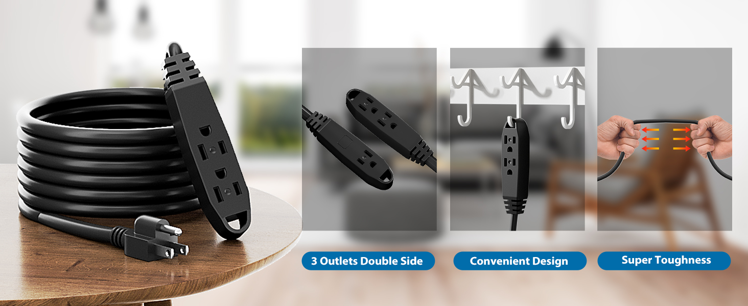 3 Outlet Extension Cord