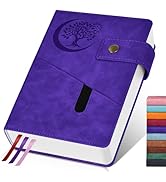 365 Page Thick Lined Journal Notebook for Men Women, A5 Leather Journals for Writing, Hardcover N...