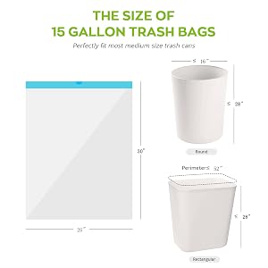 15 gallon trash bags