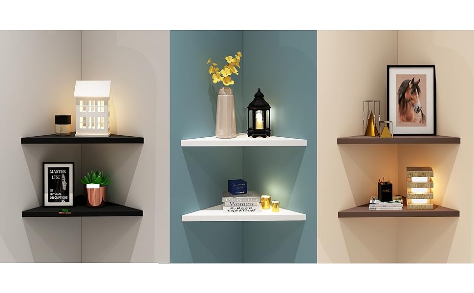evron corner mounting shelf,easy to install wall corner shelf