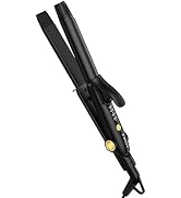Farery Curling Iron 1 Inch & Flat Iron, 2-in-1 Europe Compact Travel Size Curling Wand, Dual Volt...