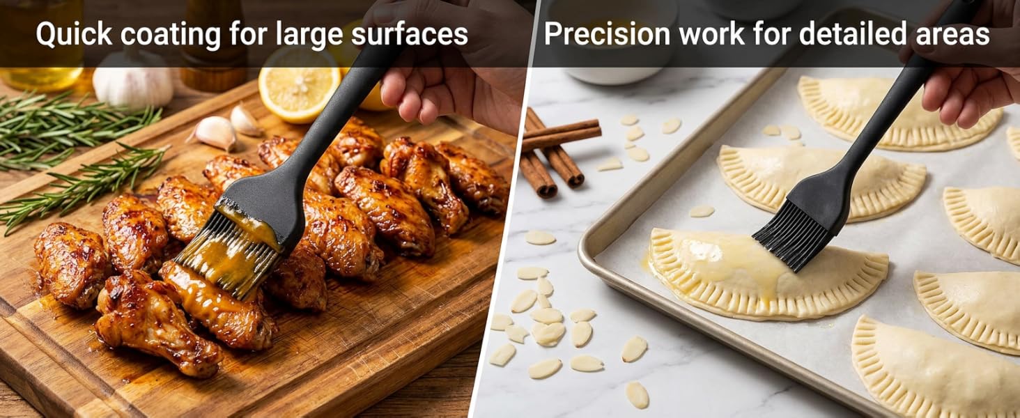 Silicone basting brushes for grilling & baking