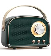 SpringFlora Retro Bluetooth Speaker, Cute Mini Speaker with FM Radio, Portable Wireless Speaker w...