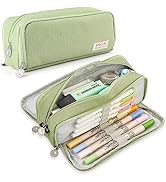 iSuperb Large Pencil Case 3 Compartments Pencil Pouch Big Capacity Pencil Bag for Kids Teen Girls...