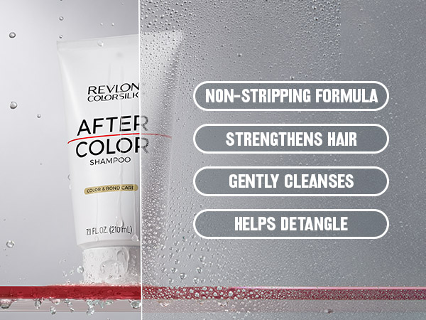 non-stripping formula, strengthens hair, gently cleanses, helps detangle