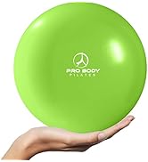 ProBody Pilates Ball Small Yoga Ball, 9 Inch Exercise Ball with Exercise Guide, Fresh Colors Mini...