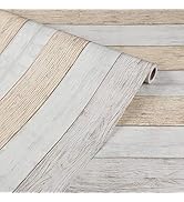 Wood Wallpaper Wood Paper - 11.8" x 78.7", Self-Adhesive Removable Wood Decorative Wallpaper, Pee...