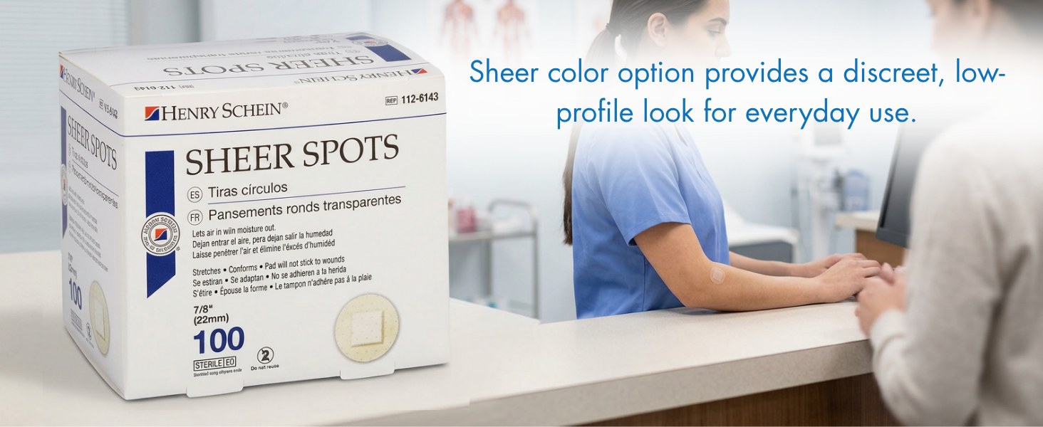 Sheer Color Available for discreet look