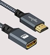 Twozoh HDMI Extension Cable 1FT, HDMI Male to Female HDMI Cord, Nylon Braided HDMI Extender