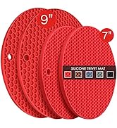 Silicone Trivets for Hot Pots and Pans - 4PCS Heat Resistant Oversized Silicone Pot Holders Hot P...