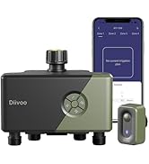 Diivoo WiFi Water Timer 4 Outlets, Smart Sprinkler/Hose/Tap Timer Compatible with Alexa & 24 Irri...