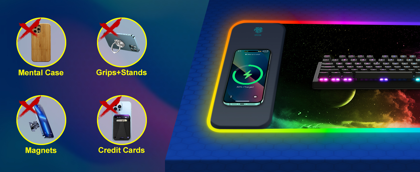 Cool rgb charging mouse pad