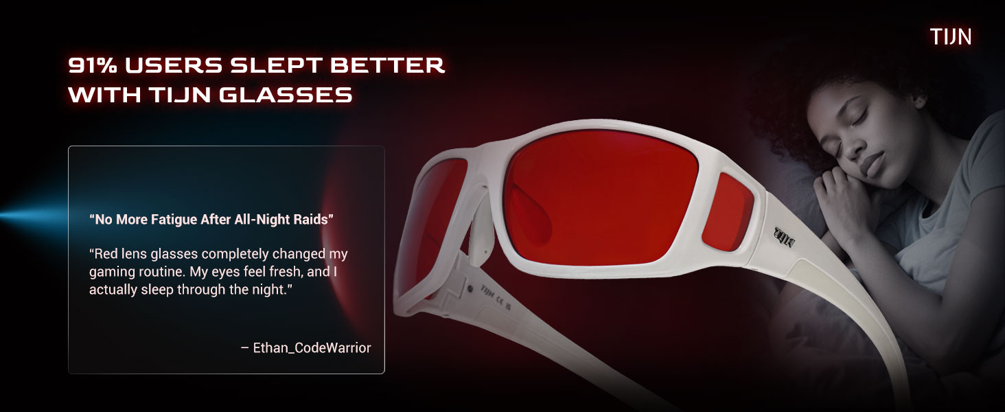 TIJN Sonia Red Blue Light Glasses Gaming Eyeglasses