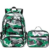 BLUEFAIRY Boys Backpack Set with Lunch Bag for Kids Elementary Middle School BookBags for Teens C...