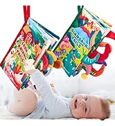 hahaland Baby Books for Baby Shower Gifts - 2PCS - Baby Toys 0-6 Months - Touch & Feel Tummy Time...