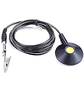 ESD Grounding Cable Coiled Core Suction Cup - FEITA Anti-Static Ground Wire with Conductive Pad S...
