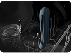 navy blue silicone pan handle cover dishwasher safe for quick and convenient cleaning