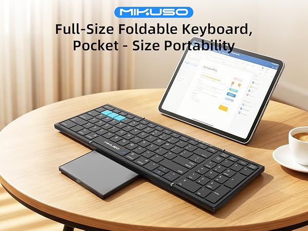 Bluetooth foldable keyboard