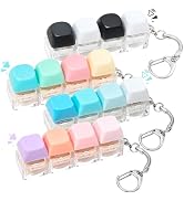 Keyboard Fidget Toy, 4PCS Fidget Keyboard Keychain Keyboard Clicker Fidget Silent Loud Clicker Fi...