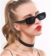 ADE WU Rectangle Sunglasses for Women Men Retro 90s Sunglasses Trendy Black Tortoise Shell Glasse...