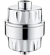 BRIGHT SHOWERS High Output Shower Filter for Hard Water, Removes Chlorine and Fluoride, Universal...
