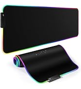 YXLILI Mouse Pad Gaming Large Mouse Pads for Keyboard and Mouse Extended RGB Mouse Mat, 12 Lighti...