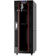 Sysracks 42U Server Rack Cabinet – 32" Deep Network Rack Enclosure on Wheels – Glass Door, 4 Cool...
