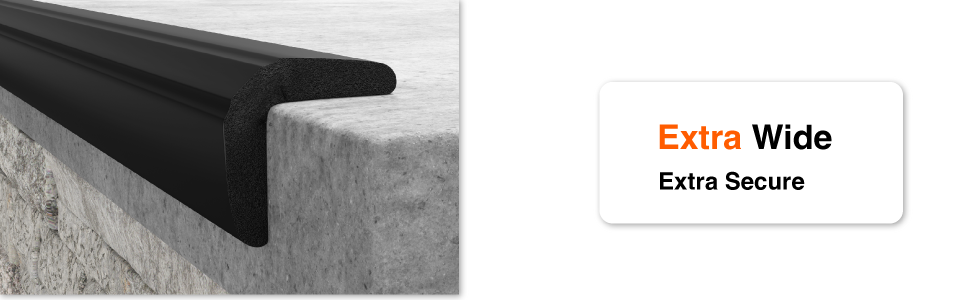 Roving Cove PreFit Broad Strip Fireplace Bumpers for Baby Proofing