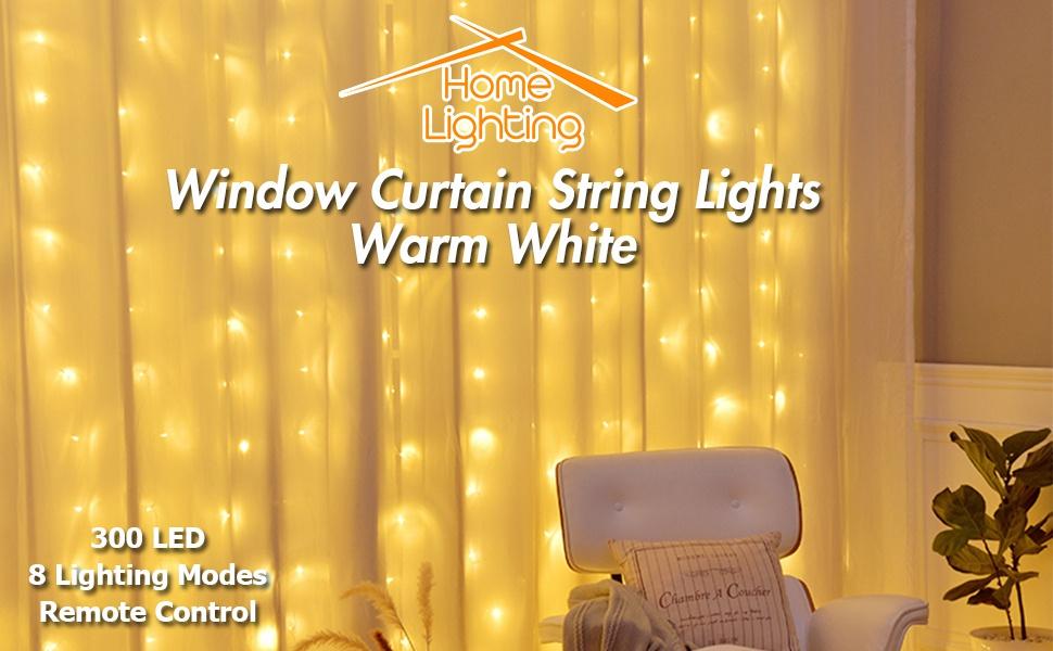 Window Curtain String Lights
