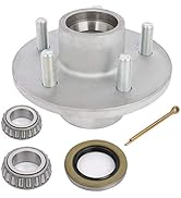 ECCPP Boat Trailer Hub Kit 5 Bolt 1 1/16 x 1 3/8 68149 & 44649 Silver Tapered Spindle Galvanized ...