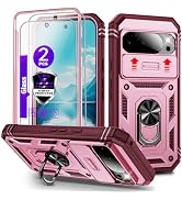 for Pixel 10/10 Pro Case with Camera Cover Slider, 2*Tempered Glass Screen Protectors,Build in 36...