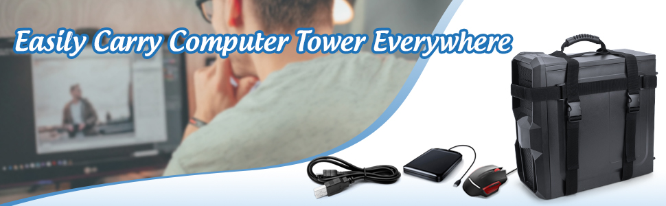 computer tower carrying straps
