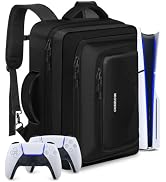 COMECOI Carrying Case for PS5, Travel Backpack for PS 5 Pro, Large Capacity Protective Storage Ba...