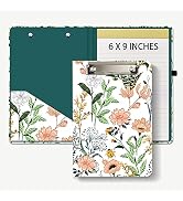 Hongri Mini Clipboard Folio with Refillable Lined Notepad and Interior Storage Pocket for Student...