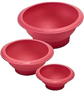 LURCH Germany Flexiform Silicone Hemisphere Baking Mold Set (Ø7.1, 5.5", 3.9") - BPA-Free Platinu...