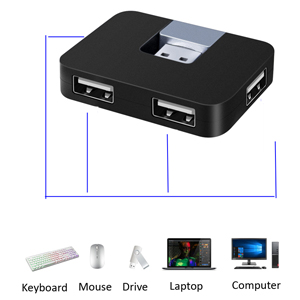 USB 3.0 Hub USB 4 Port Expander for Laptop MacBook Mac Pro