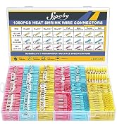 1080PCS Heat Shrink Wire Connectors, Sopoby Marine Grade Electrical Connectors Kit of Tinned Red ...