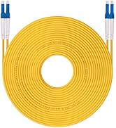 30M OS2 LC to LC Fiber Patch Cable, Single Mode Jumper Duplex, 9/125um, LSZH Yellow, 98ft, 1310/1...