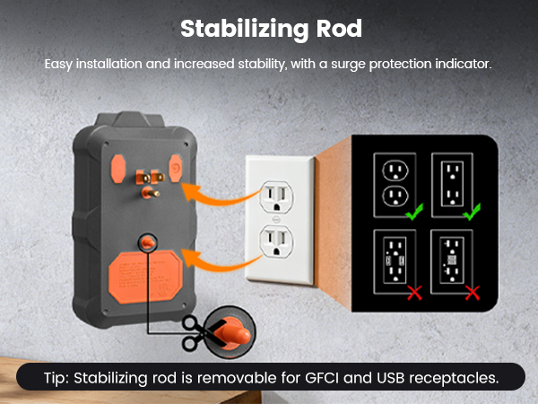 Outlet Extender with USB