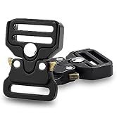 3/4 Inch Metal Tactical Duty Belt Buckle Replacement, 2 Pack Metal Buckle Clip for Tactical Dog C...