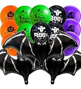 HADCKJA Bat Balloons Bat Halloween Party Supplies Halloween Balloons Bat Foil Balloon Halloween L...