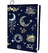 CRASPIRE Tarot Stretchable Book Cover Divination Elements Moon Crystal Moth Washable Reusable Lar...